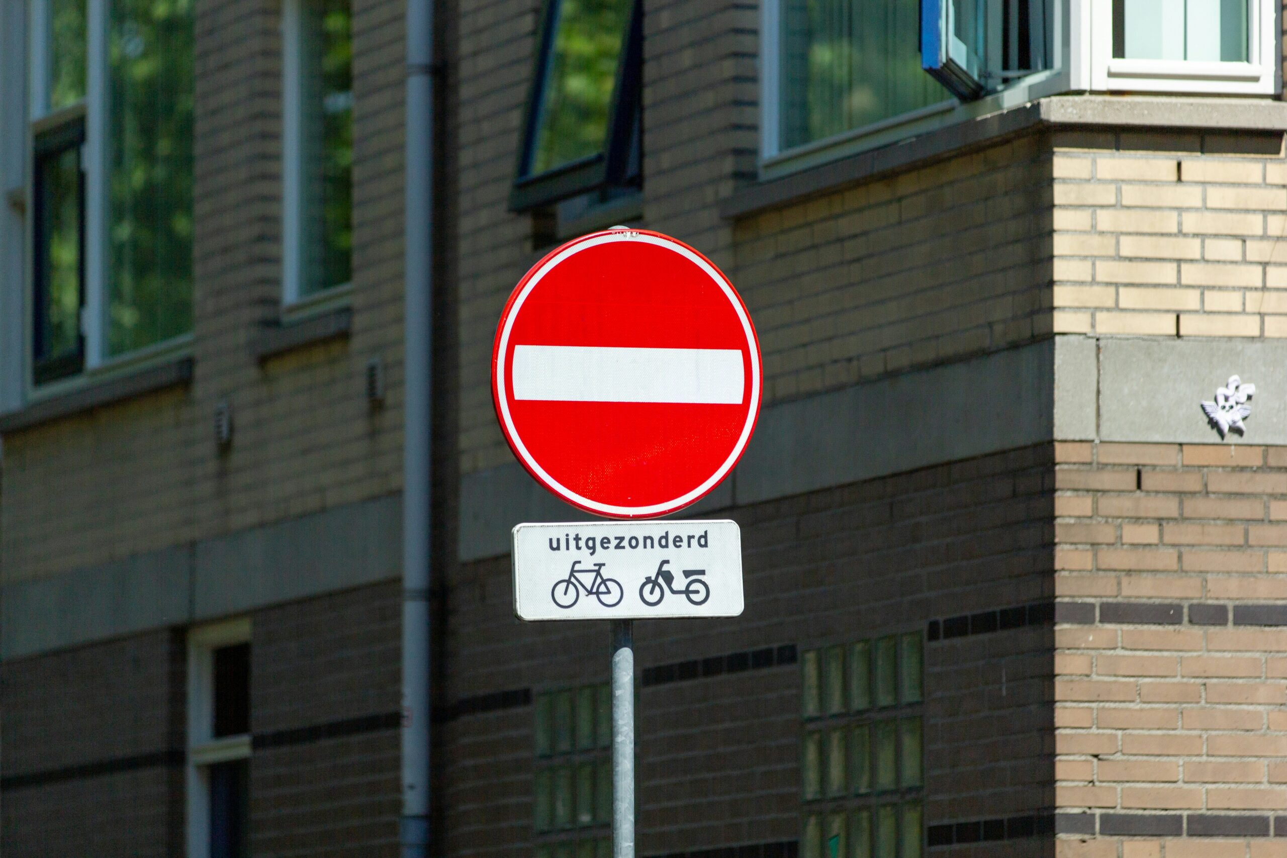 Verkeersbord Inrijverbod Uitgezonderd Fietsen Scaled